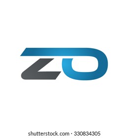 ZO company linked letter logo blue