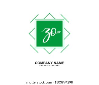 ZO Initial Handwriting Logo Template Vector