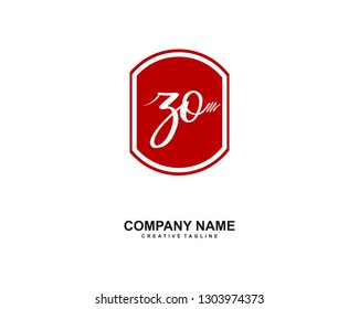 ZO Initial Handwriting Logo Template Vector
