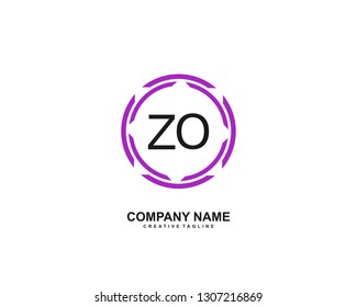 ZO initial logo template vector