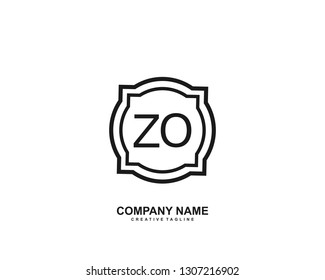ZO initial logo template vector