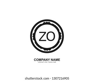 ZO initial logo template vector