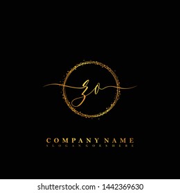 ZO Initial luxury handwriting logo vector