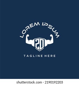 ZO initial monogram for fitnes or gym logo with creative style design