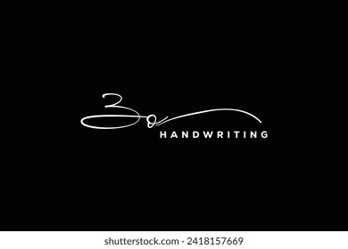 ZO initials Handwriting signature logo. ZO Hand drawn Calligraphy lettering Vector. ZO letter real estate, beauty, photography letter logo design.