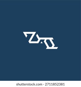 ZO letra inicial esport concepto de diseño minimalista estilo techno monograma moderno logo