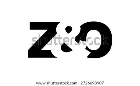 ZO logo design in bold style. Black white identity symbol. Modern typography emblem. Corporate branding icon. Minimal business template.
