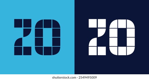 ZO logo design with tile shape. Minimalist and modern vector illustration design suitable for business or brand