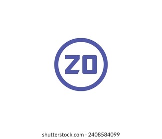 ZO logo design vector template