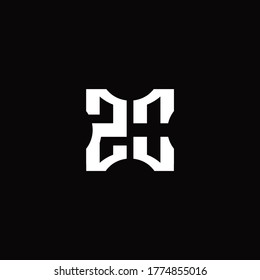 ZO Logo monogram with pieces cut elements design template