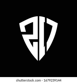 ZO logo monogram with shield shape design template