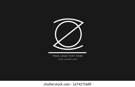 ZO OZ abstract vector logo monogram template