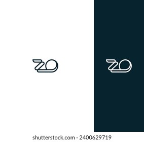 ZO, OZ letter logo design template elements. Modern abstract digital alphabet letter logo. Vector illustration. New Modern logo.