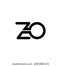 ZO, OZ, Z AND O Abstract initial monogram letter alphabet logo design