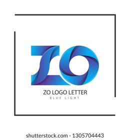 zo z o circle lowercase design of alphabet letter combination with infinity suitable as a logo for a company or business - Vector