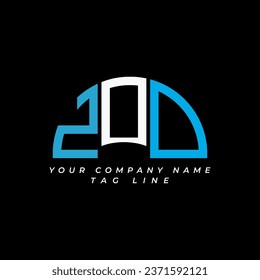 ZOD letter logo creative design with vector graphic Pro Vector