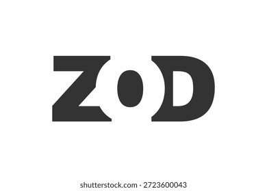 ZOD logo design. Initial letter Z O D bold font style for tech startups, consulting, corporate branding. Creative company name, headlines typography identity, trendy logotype. Vector illustration.