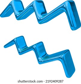Zodiac 3d sign in blue