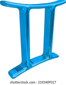 Zodiac 3d sign in blue