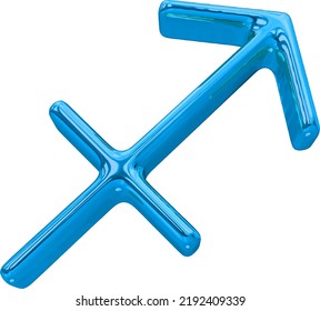Zodiac 3d sign in blue