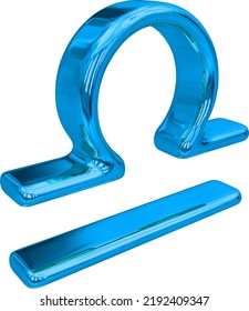 Zodiac 3d sign in blue