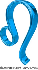 Zodiac 3d sign in blue