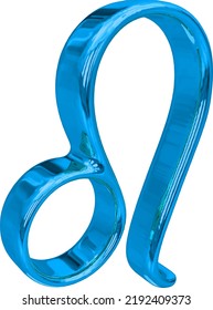 Zodiac 3d sign in blue