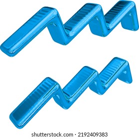 Zodiac 3d sign in blue