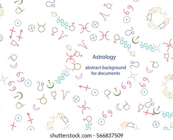 Zodiac abstract background. Color vector illustration.