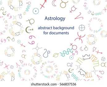 Zodiac abstract background. Color vector illustration.