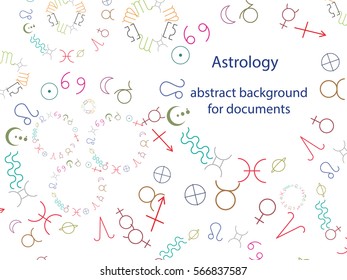 Zodiac abstract background. Color vector illustration.