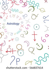 Zodiac abstract background. Color vector illustration.