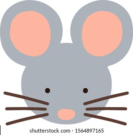 Zodiac animal Mouse flat colored