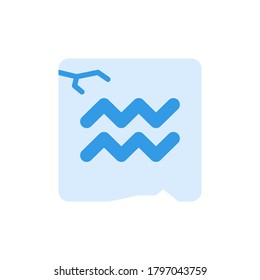 Zodiac Aquarius icon. Simple color vector elements of esoteric icons for ui and ux, website or mobile application