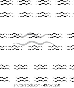 zodiac aquarius. Seamless pattern of zodiac signs, doodles. Hand drawn