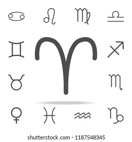 zodiac aries mars icon. web icons universal set for web and mobile