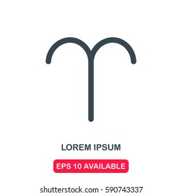 Zodiac aries symbol icon vector