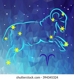 Zodiac Aries vector illustration