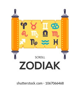 Zodiac art icon. Zodiac classic background. Zodiac illustration concept. 