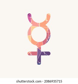Zodiac and astrology symbol of the Mercury planet