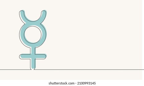Zodiac and astrology symbol of the Mercury planet