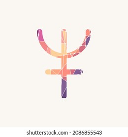 Zodiac and astrology symbol of the Neptune planet