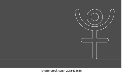 Zodiac and astrology symbol of the Pluto planet