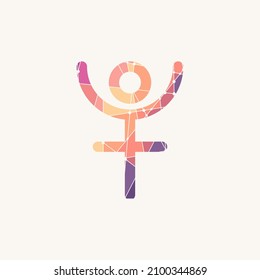 Zodiac and astrology symbol of the Pluto planet