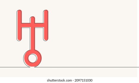 Zodiac and astrology symbol of the Uranus planet