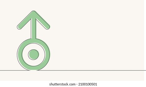 Zodiac and astrology symbol of the Uranus planet
