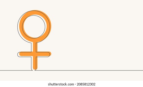 Zodiac and astrology symbol of the Venus planet