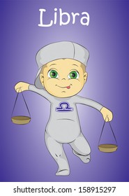 zodiac baby libra vector
