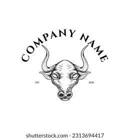 Zodiac bull vector illustration hand drawn artwork