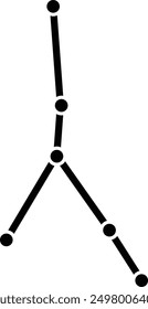 Zodiac, Cancer flat black vector icon.